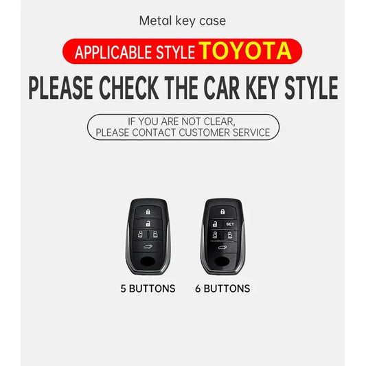 Zinc Alloy Car Key Cover Case for Toyota Alphard Previa Voxy
