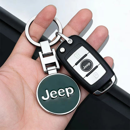 3D Metal Jeep Badge Keychain - Wrangler Renegade Gladiator Keyring