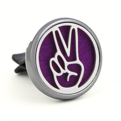 Refillable Car Air Freshener Vent Clip with 10 Pads - A