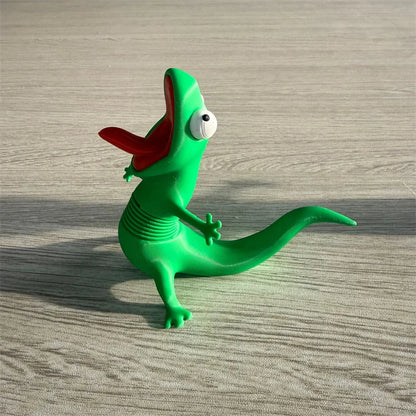 Cute 3D Printed Swinging Head Lizard Car Dashboard Decor