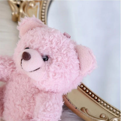 Mini Plush Teddy Bear Pendant – Curly Sitting Doll