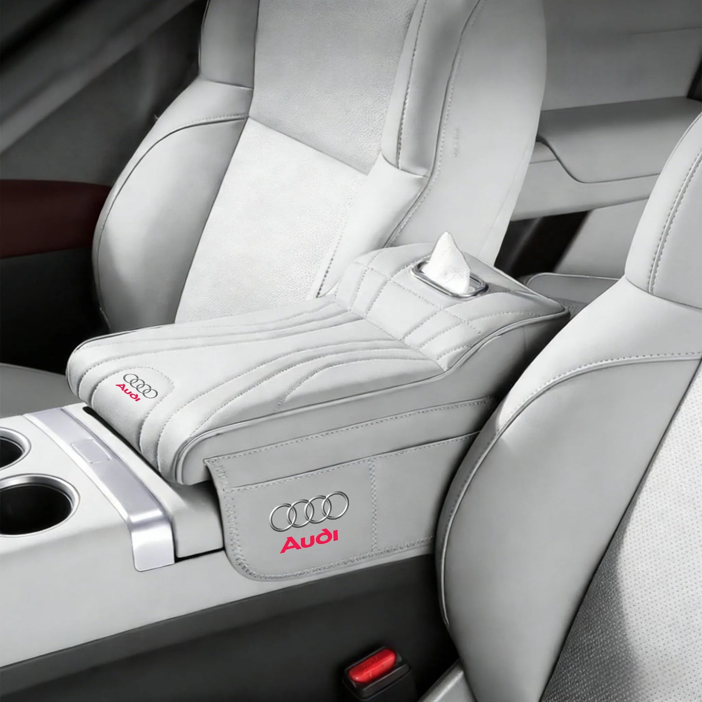 Audi Armrest Height Raise Pad with Storage Bag
