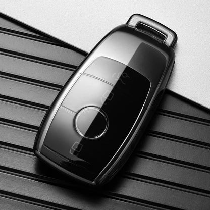 Mercedes-Benz Clear TPU Key Fob Case — C, E, S and GLC Class - Transparent Black