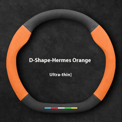 Genesis Microfibre Steering Wheel Cover - Orange (Style 2)
