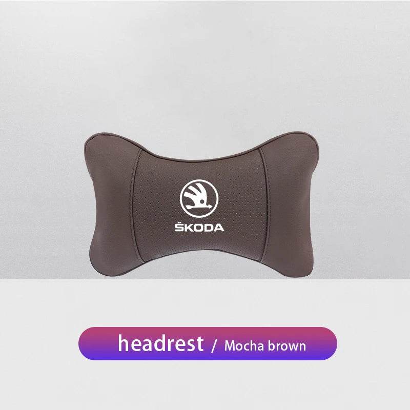 Car Seat Neck Pillow for Skoda – Compatible with Octavia, Superb, Rapid, Kodiaq, Karoq, Fabia, Kamiq & More - 
