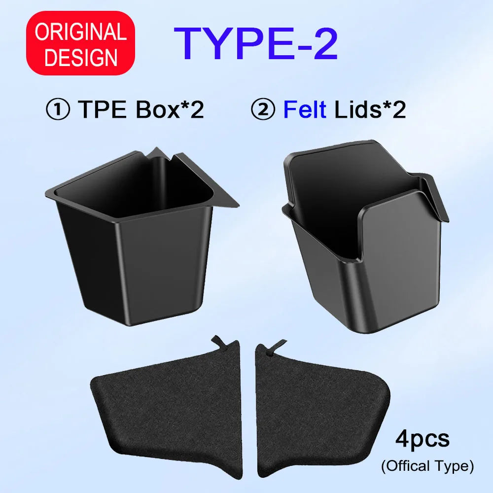 Tesla Model Y Juniper Trunk Organizer with Flocked TPE Side Storage Boxes