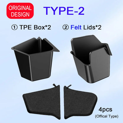 Tesla Model Y Juniper Trunk Organizer with Flocked TPE Side Storage Boxes