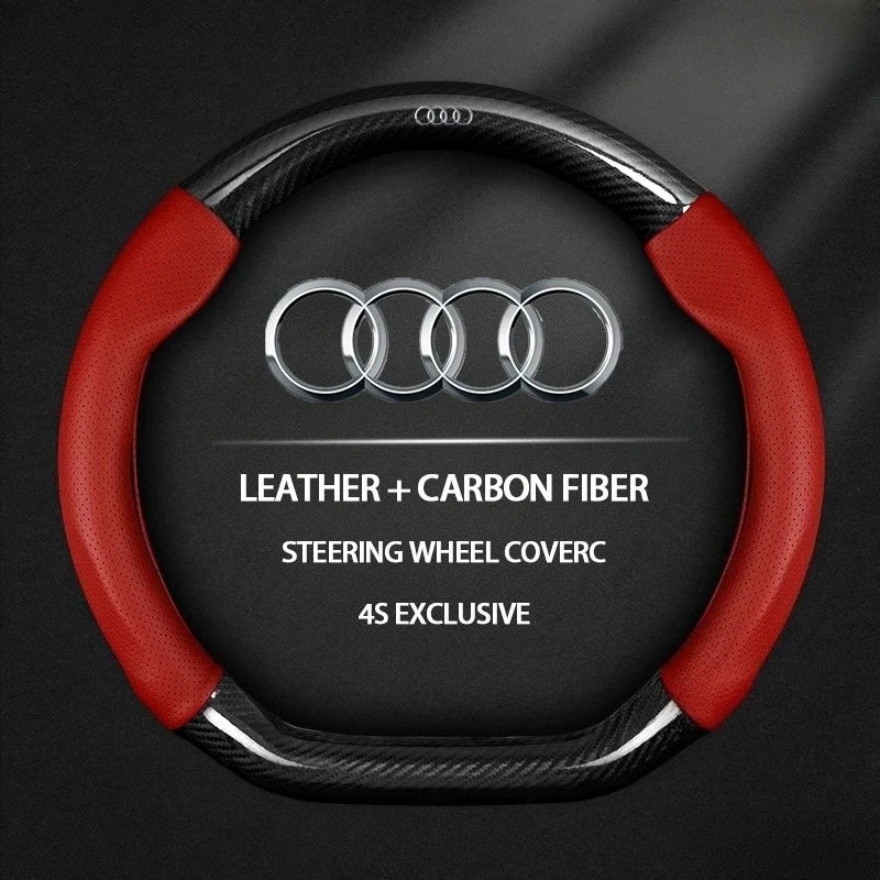 Audi Steering Wheel Cover Ultra-Thin Microfiber Leather | A3 A4 S3 RS3 Q5 TT