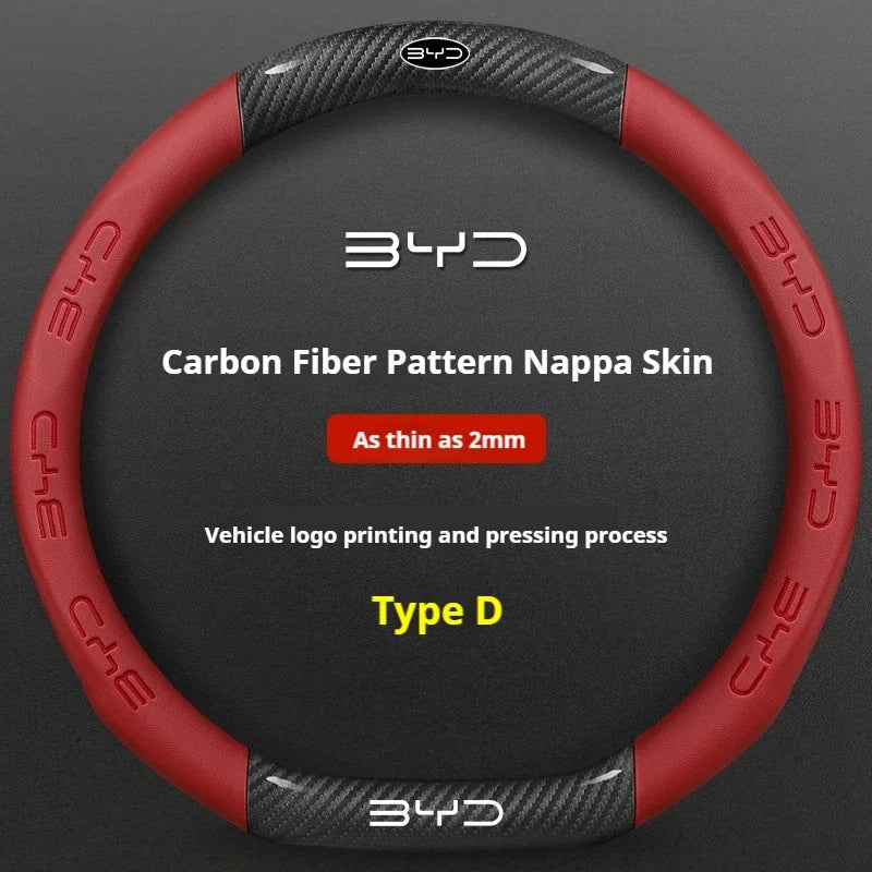 BYD Premium Leather Steering Wheel Cover