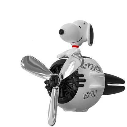 Snoopy Car Air Freshener – Rotating Head Vent Clip Aroma Diffuser - white