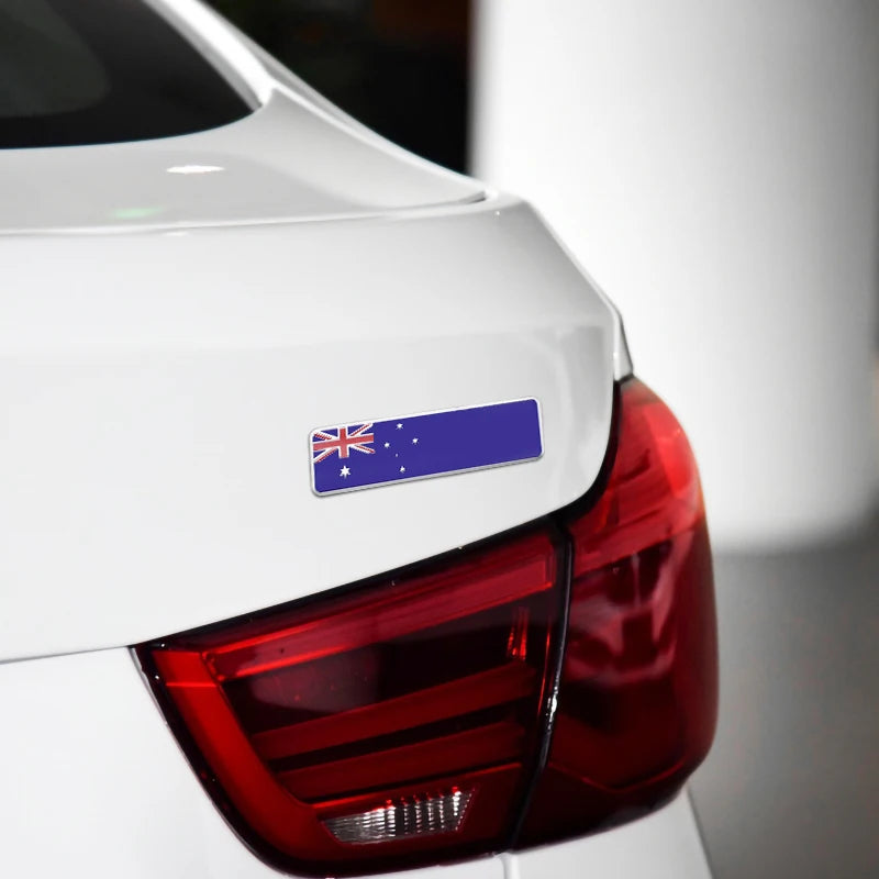 3D Metal Australia Flag Car Sticker – Aluminum Emblem Badge & Exterior Decal - A