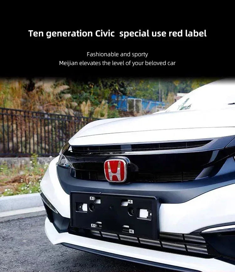 Honda Logo Badge Modification Sticker for Civic, Accord & CR-V - Black Steering wheel / 8th Accord 2008-2012