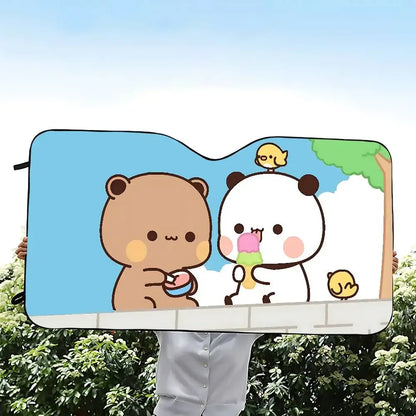 Bubu Dudu Universal Car Sunshade Windscreen Folding Visor Cover - A