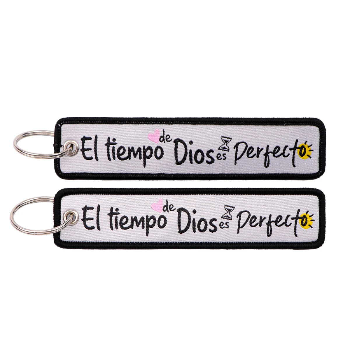 Embroidered Keys Tag Keychain - Personalized Key Identifier Fob
