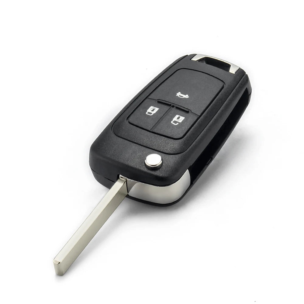 Chevrolet 3 Button Remote Key Shell — HU100 Blade