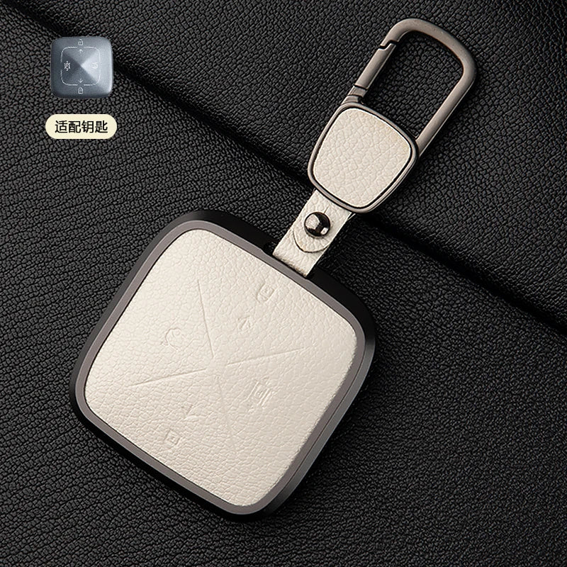 Zinc Alloy Leather Key Cover for Geely ZEEKR 001 7X 009 X Car Fob