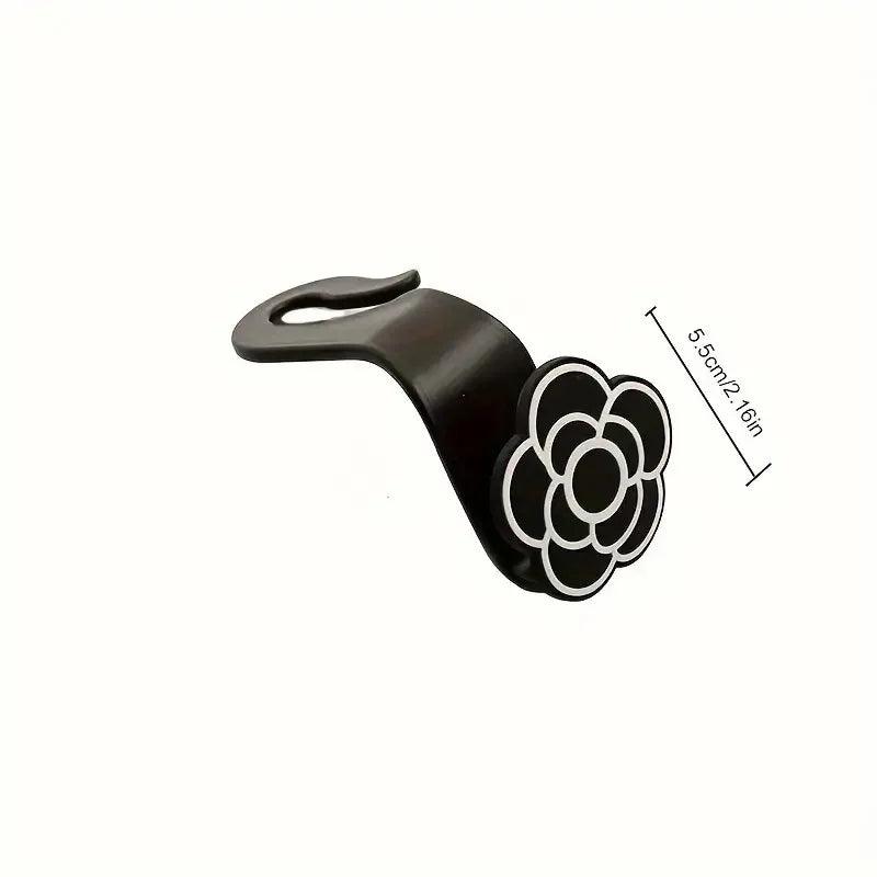 2Pack Camellia Car Headrest Hook Storage Organizer Food Bag Hanger