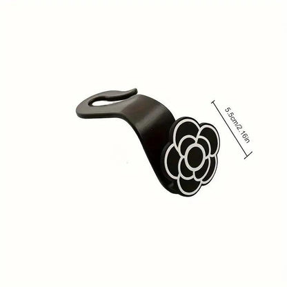 2Pack Camellia Car Headrest Hook Storage Organizer Food Bag Hanger