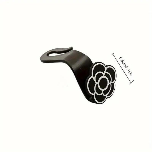 2Pack Camellia Car Headrest Hook Storage Organizer Food Bag Hanger