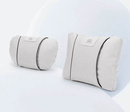 Nappa Leather Car Neck Pillow for Lexus IS, CT, RX, GS, LS, LX – Ergonomic Headrest - headrest 1pc white