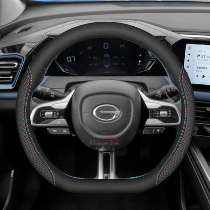 D Type Leather Steering Wheel Cover for GAC GS3 Emzoom Empow