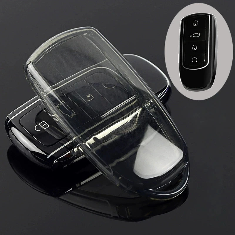 Transparent TPU Car Remote Key Case Cover for Chery Tiggo 8 Plus New 5 7