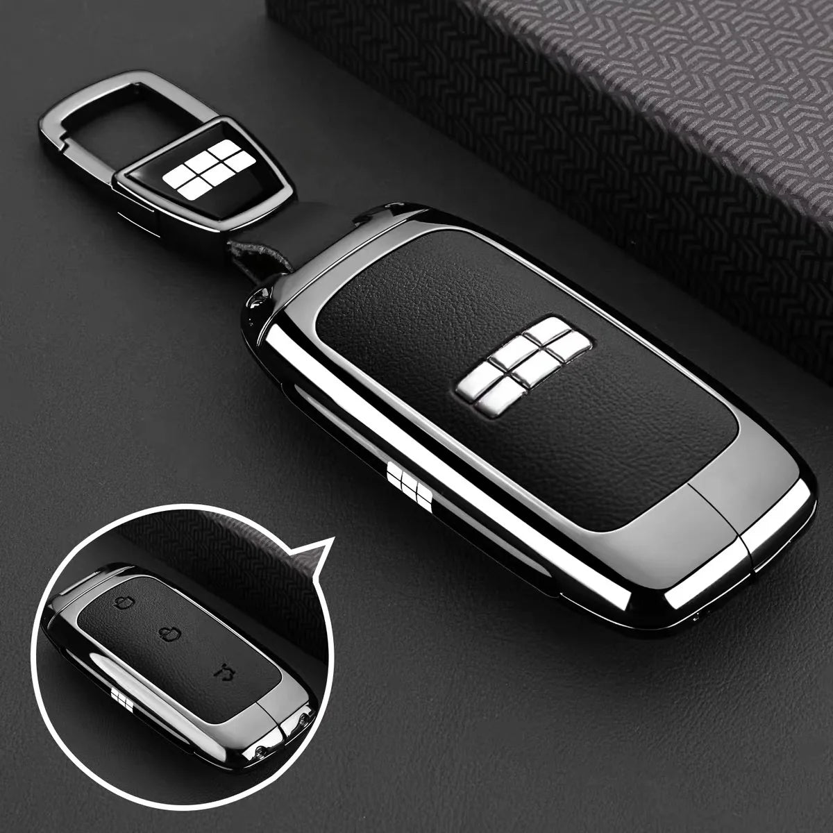 Zinc Alloy Leather Key Case Cover for Geely Galaxy EX5 E5 L6 L7