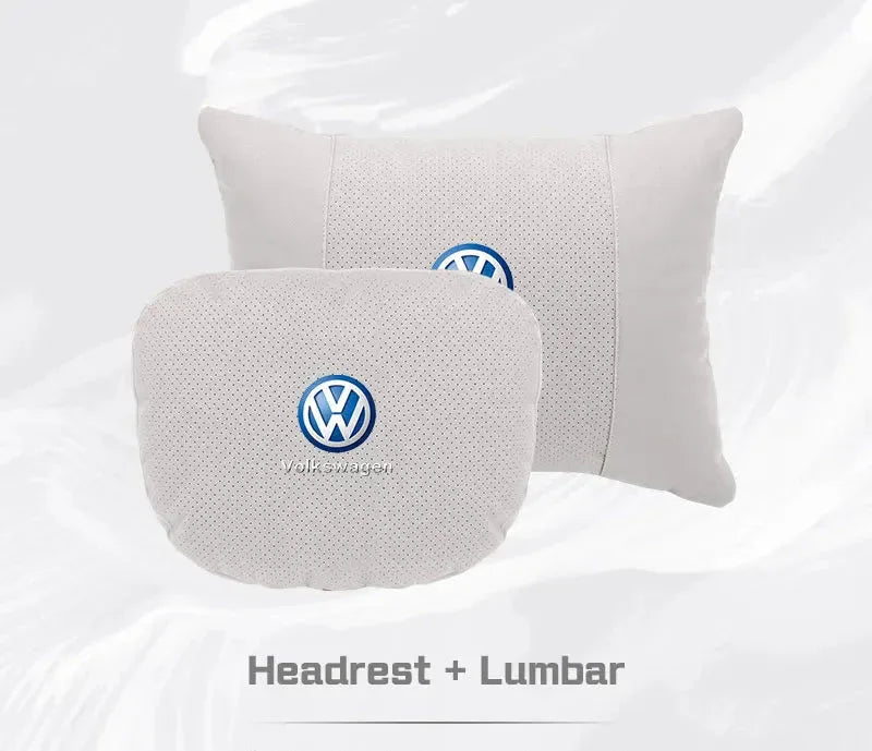 Volkswagen Neck Pillow & Lumbar Support - set white