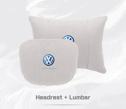 Volkswagen Neck Pillow & Lumbar Support - set white