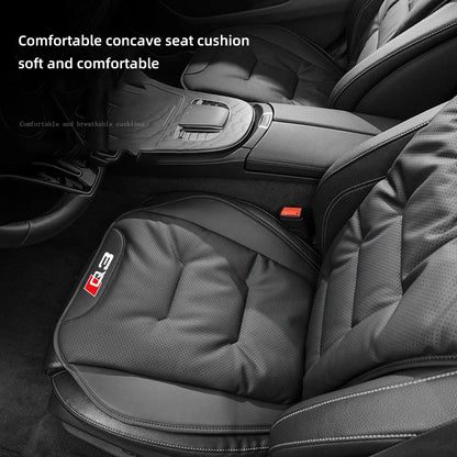 Leather Car Seat Cover Universal Four Seasons Car Front/Rear Seat Cushion for Audi Q3 Q7 Q8 TT Chair Protector Pad Accessories