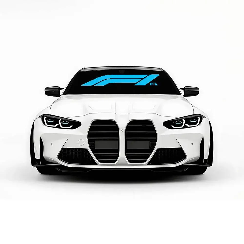 F1 Racing Pattern Universal Car Windshield Sunshade Folding Visor - I