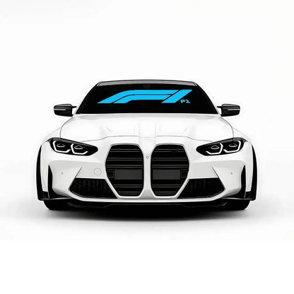 F1 Racing Pattern Universal Car Windshield Sunshade Folding Visor - I