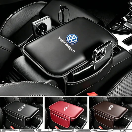 Volkswagen PU Leather Armrest Cushion Storage