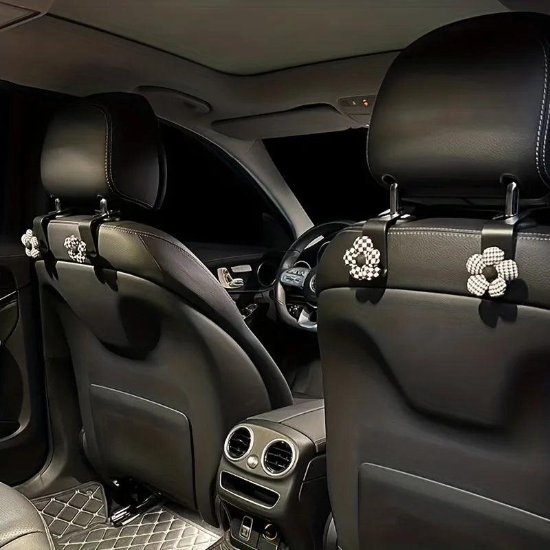 2PCS Car Headrest Hooks - Universal Back Seat Storage Organizer