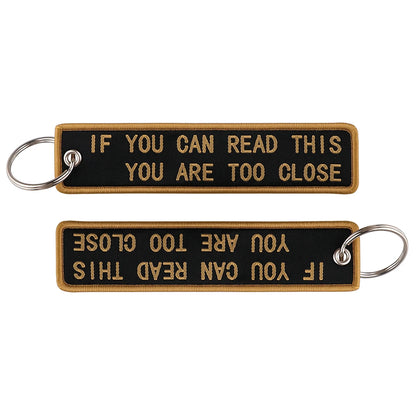 Embroidered Keys Tag Keychain - Personalized Key Identifier Fob