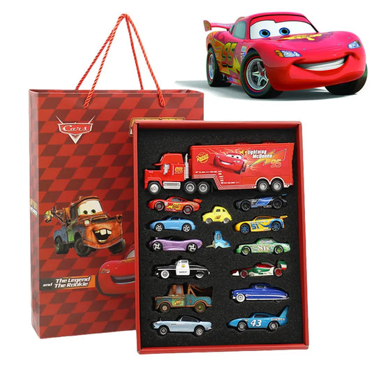 Disney Pixar Cars Gift Box – Diecast Lightning McQueen & Jackson Storm Set - 8Pcs