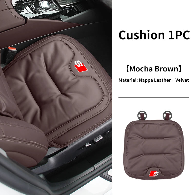 Audi Seat Covers | Universal Front & Rear Cushion Protectors - Cushion Mocha Brown