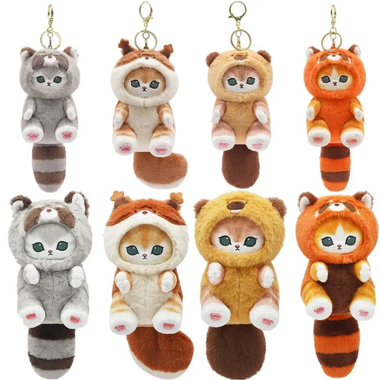 Mofusand Shark Cat Keychain Pendant - Cartoon Backpack Charm Toy
