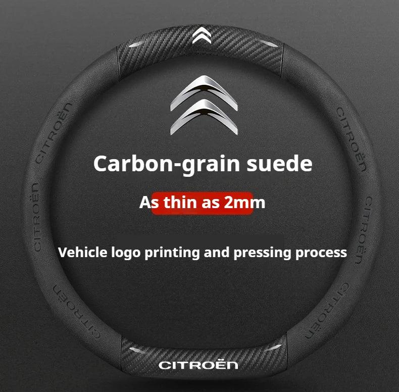 Citroen Leather Steering Wheel Cover - Type D Black B