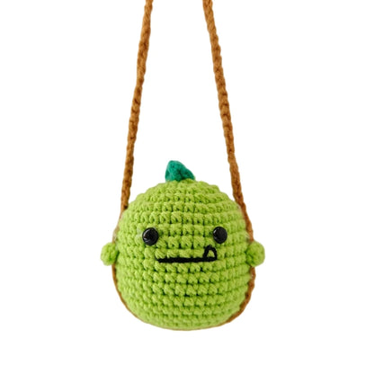 Crochet Animal Swing Car Mirror Pendant