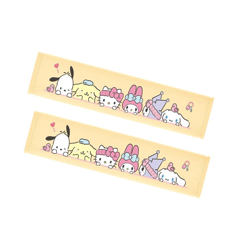 Padded Seat Belt Covers Sanrio Themed Car Shoulder Protectors