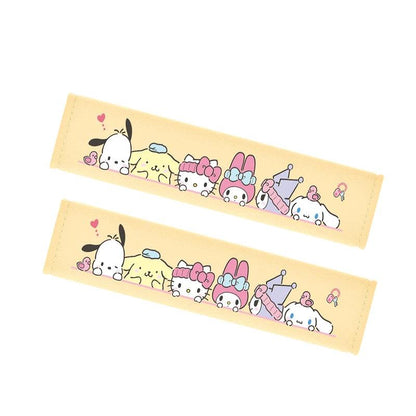 Padded Seat Belt Covers Sanrio Themed Car Shoulder Protectors