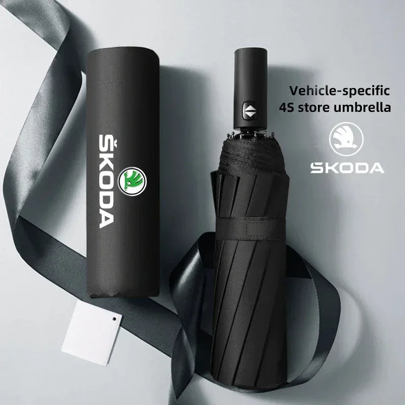 Skoda Automatic Folding Car Umbrella - 