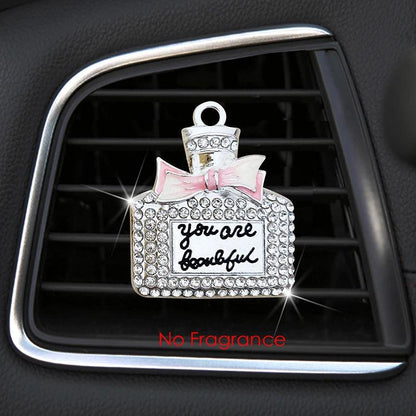 Diamond Bowknot Car Air Vent Perfume Clip Diffuser Auto Interior
