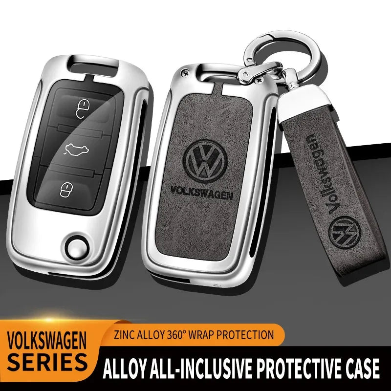 VW Polo Tiguan Golf Jetta Beetle Zinc Alloy TPU Key Case Cover