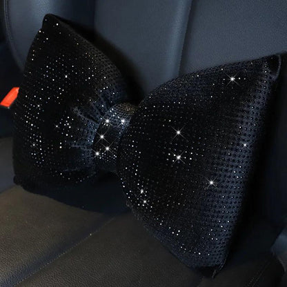 Bilpute med diamantbue – Nakkestøtte med krystallrhinesteiner