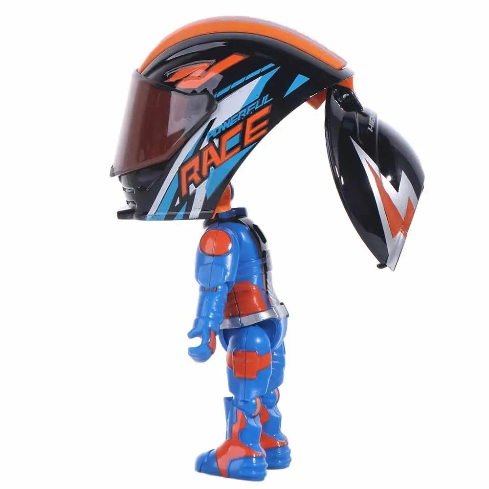 Alloy Deformation Motorcycle Rider Doll Action Figure with Movable Limbs