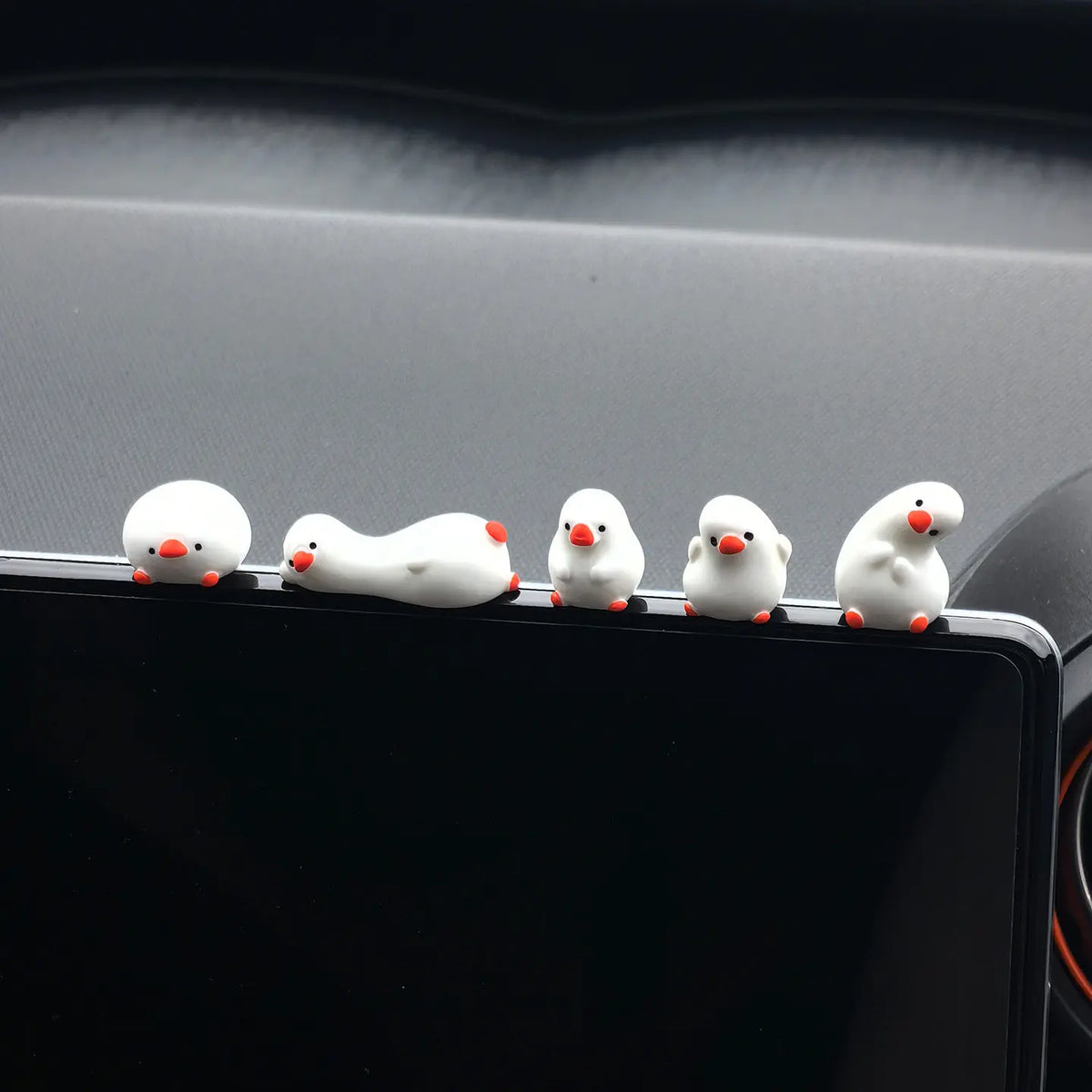 5-Piece Cute Duck Car Ornaments Set
