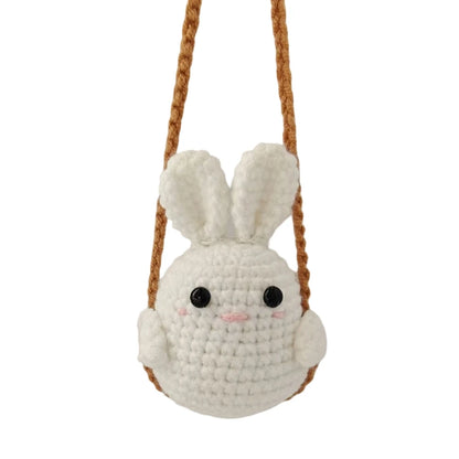 Crochet Animal Swing Car Mirror Pendant