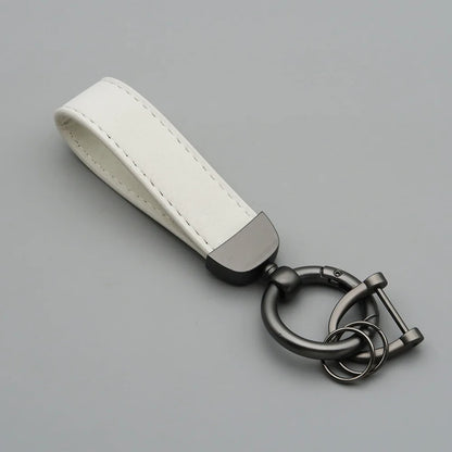 Custom Laser Engraved Suede Leather Keychain - Personalized Logo